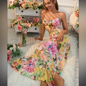 Kosiuko floor length Maxi vintage dress